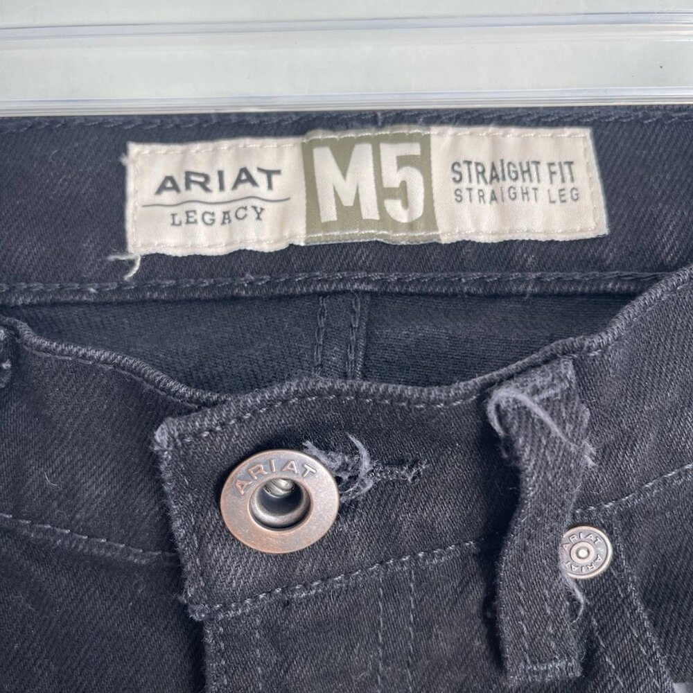 Ariat M5 Jeans Black Straight Leg Jeans Cowboy Western Men's - Picture 2 of 10